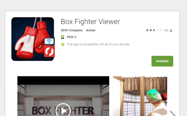 אפליקציית (VR) מציאות מדומה box Fighter Viewer
