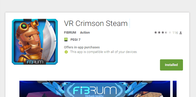 אפליקציית (VR) מציאות מדומה vr crimson steam