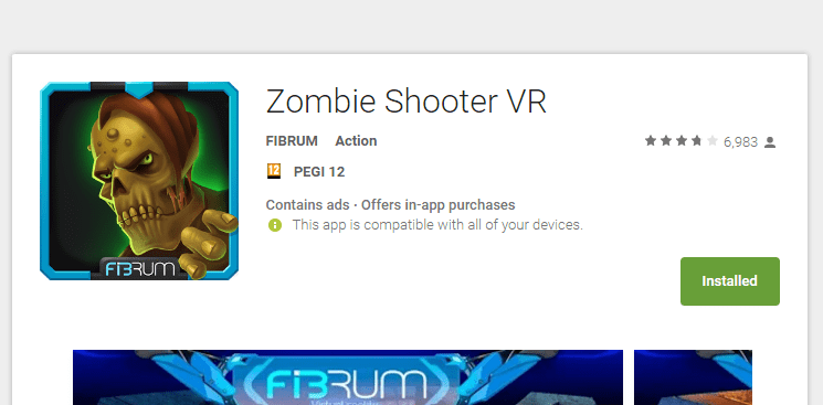 אפליקציית (VR) מציאות מדומה zombie shooter vr